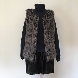 Max Studio Faux fur vest